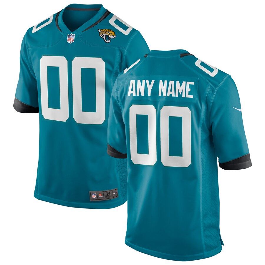 Jacksonville Jaguars Custom Letter and Number Kits For Teal Jersey 01 Material Vinyl